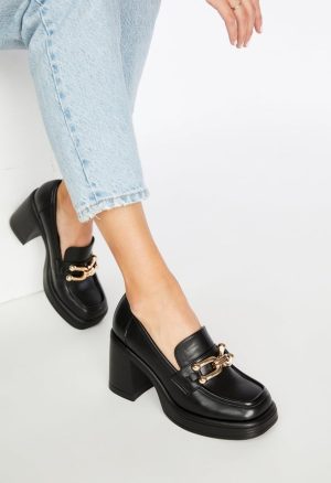 Daria Block Heeled Loafer Pump