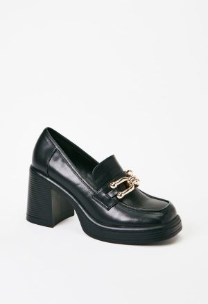 Daria Block Heeled Loafer Pump
