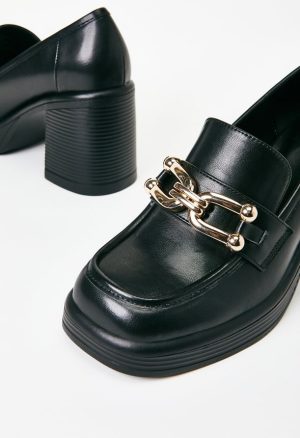 Daria Block Heeled Loafer Pump