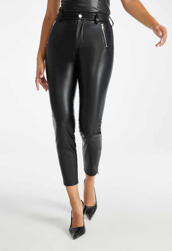 Moto Faux Leather Skinny Leggings