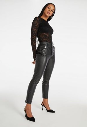 Moto Faux Leather Skinny Leggings