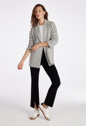 Slim Straight Split Front Leggings