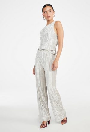 Velvet Plisse Trousers