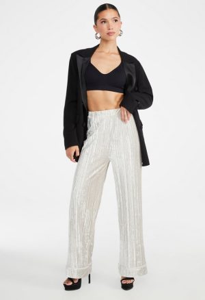 Velvet Plisse Trousers