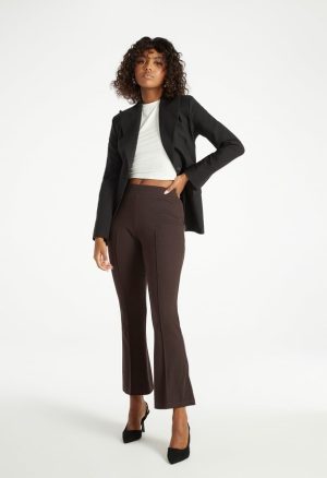 Crop Flare Rib Pants