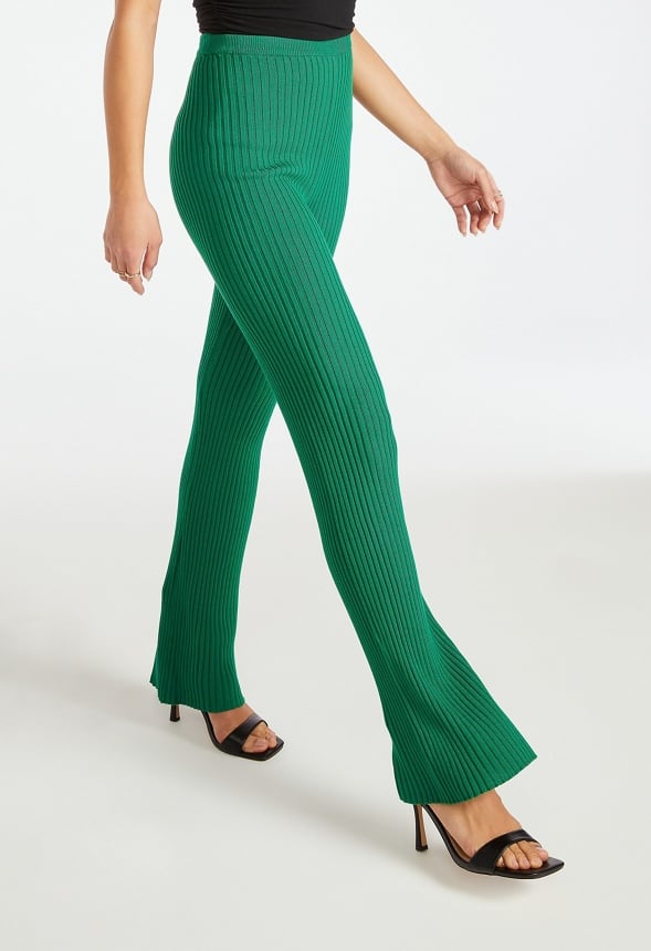 Ribbed Sweater Knit Pants