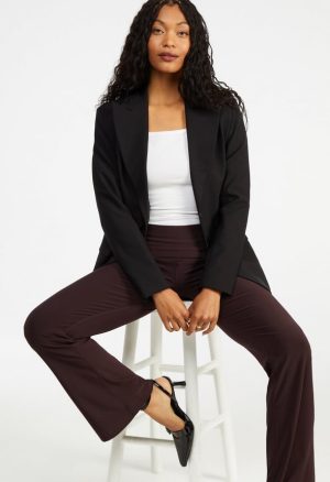 Draped Wide Leg Foldover Pants