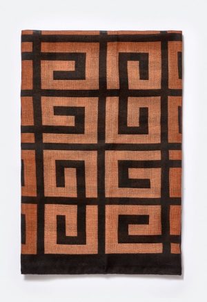 Jade Geometric Interlocking Large Woven Scarf