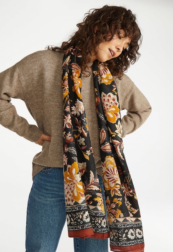 Joelle Floral Large Woven Scarf