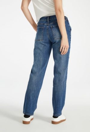 Avery Seamed Cargo Straight Leg Jeans
