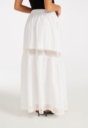 Cotton Voile Tiered Maxi Skirt