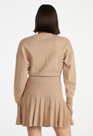 Sweater Mini Pleated Skirt