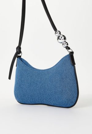 Sculptural Shoulder Bag With Beads