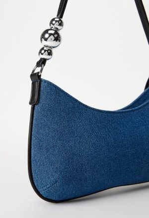 Sculptural Shoulder Bag With Beads