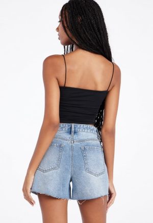 Mila Frayed Denim Shorts