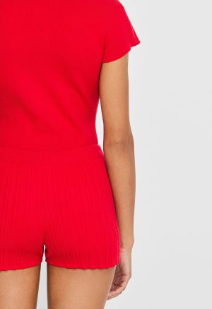 Sweater Rib Hot Shorts