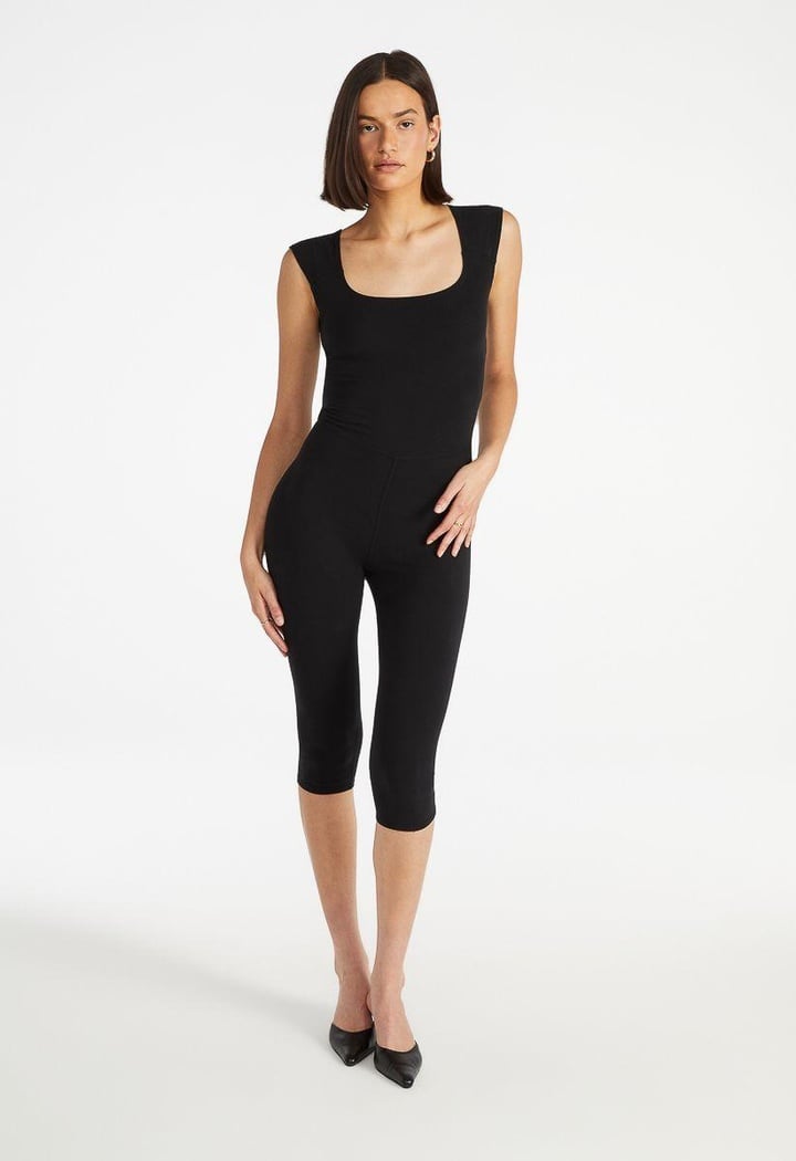 Square Neck Capri Jumpsuit