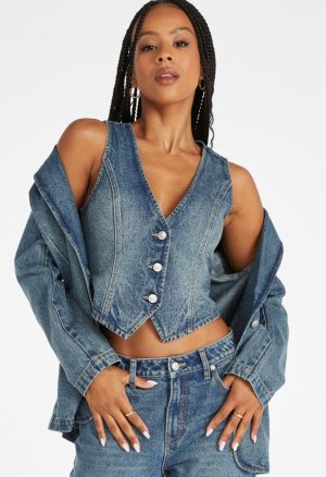 Tailored Denim Vest