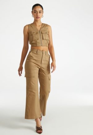 Utility Cropped Cargo Vest