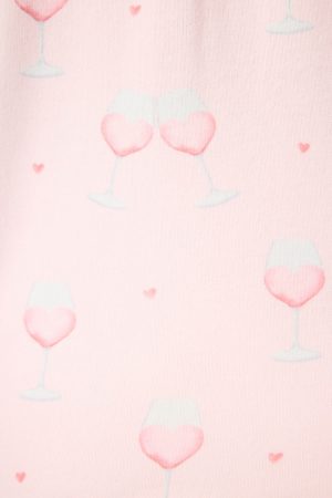 Happy Hour Wine Glass Print 3-Piece PJ Set
