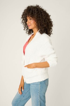 Bundle Up Boucle Ivory Cardigan