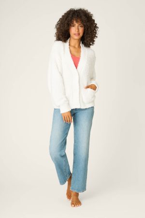 Bundle Up Boucle Ivory Cardigan