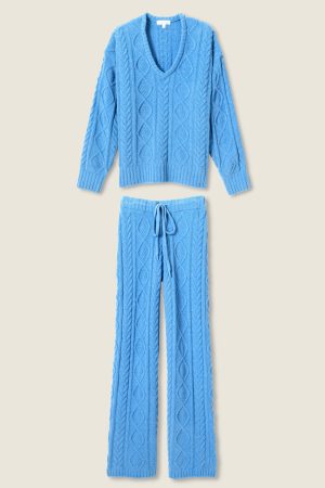 Chenille Cable Knit Lounge Set