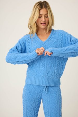 Chenille Cable Knit Lounge Set