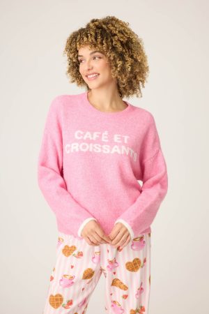 Cafe Et Croissants Snuggle Sweater