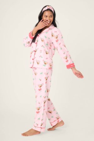 Tini Time Drink Print 3-Piece Flannel PJ Set