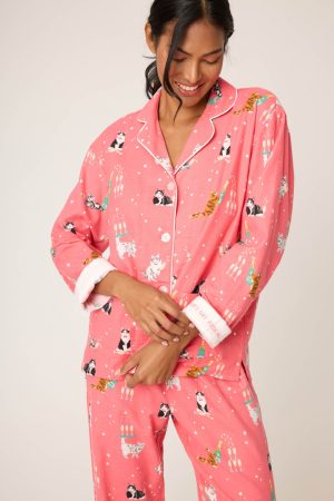 Let’s Get Fizzical 3-Piece Flannel PJ Set
