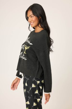 Merrier With A Martini Snuggle Sweater