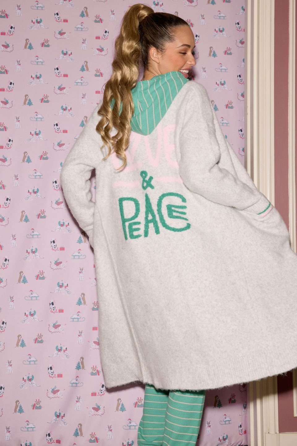Peace & Pawlidays Snuggle Sweater Cardigan