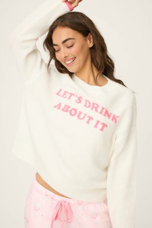 Happy Hour Lets Drink About it Snuggle Sweater